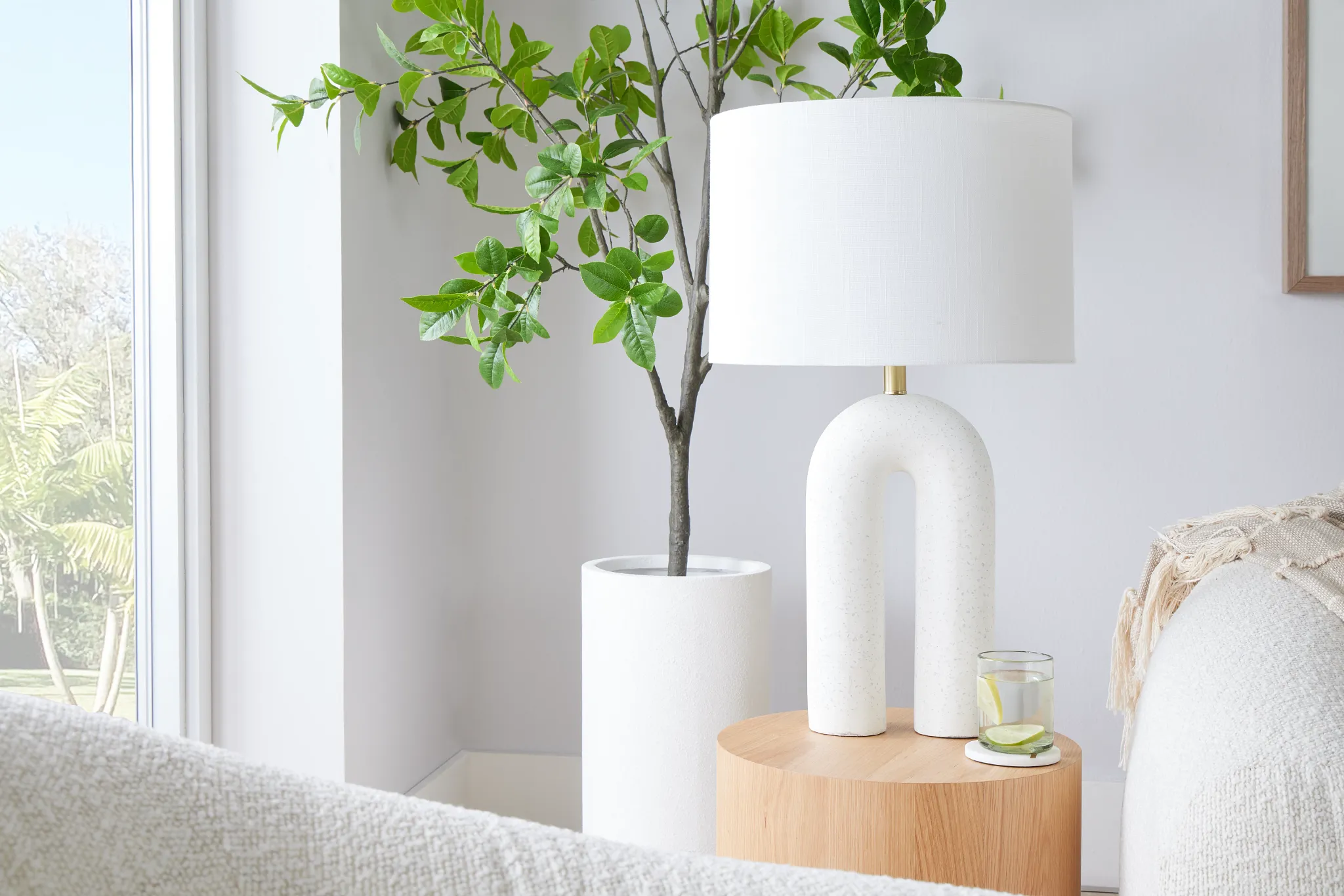 Adler White Terrazzo Table Lamp