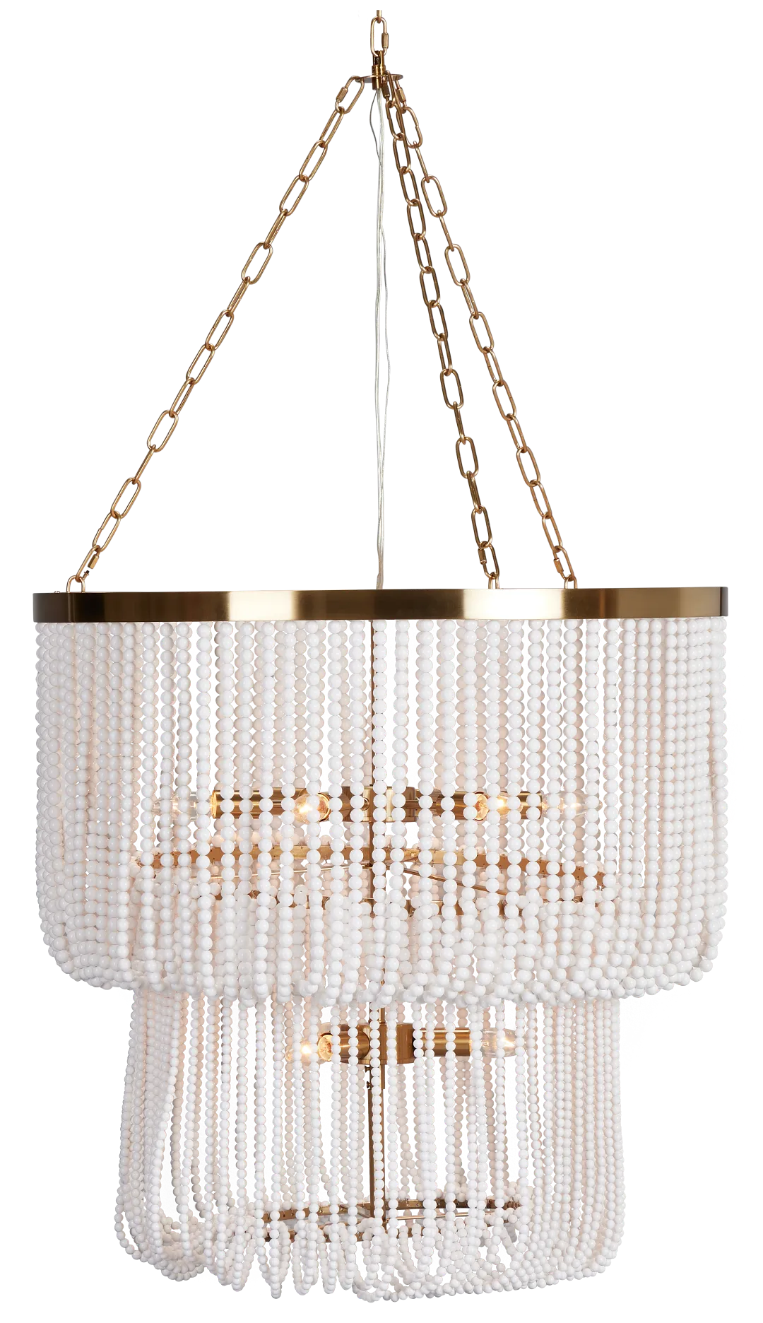 Pipa White Acrylic Chandelier