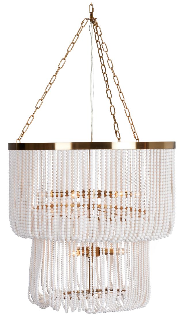 Pipa White Acrylic Chandelier