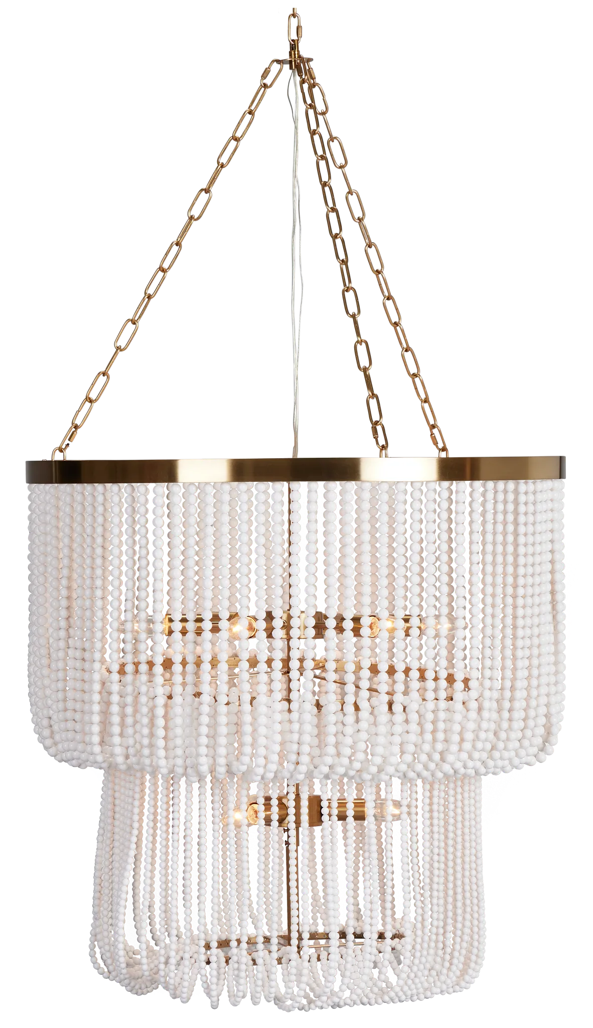 Pipa White Acrylic Chandelier