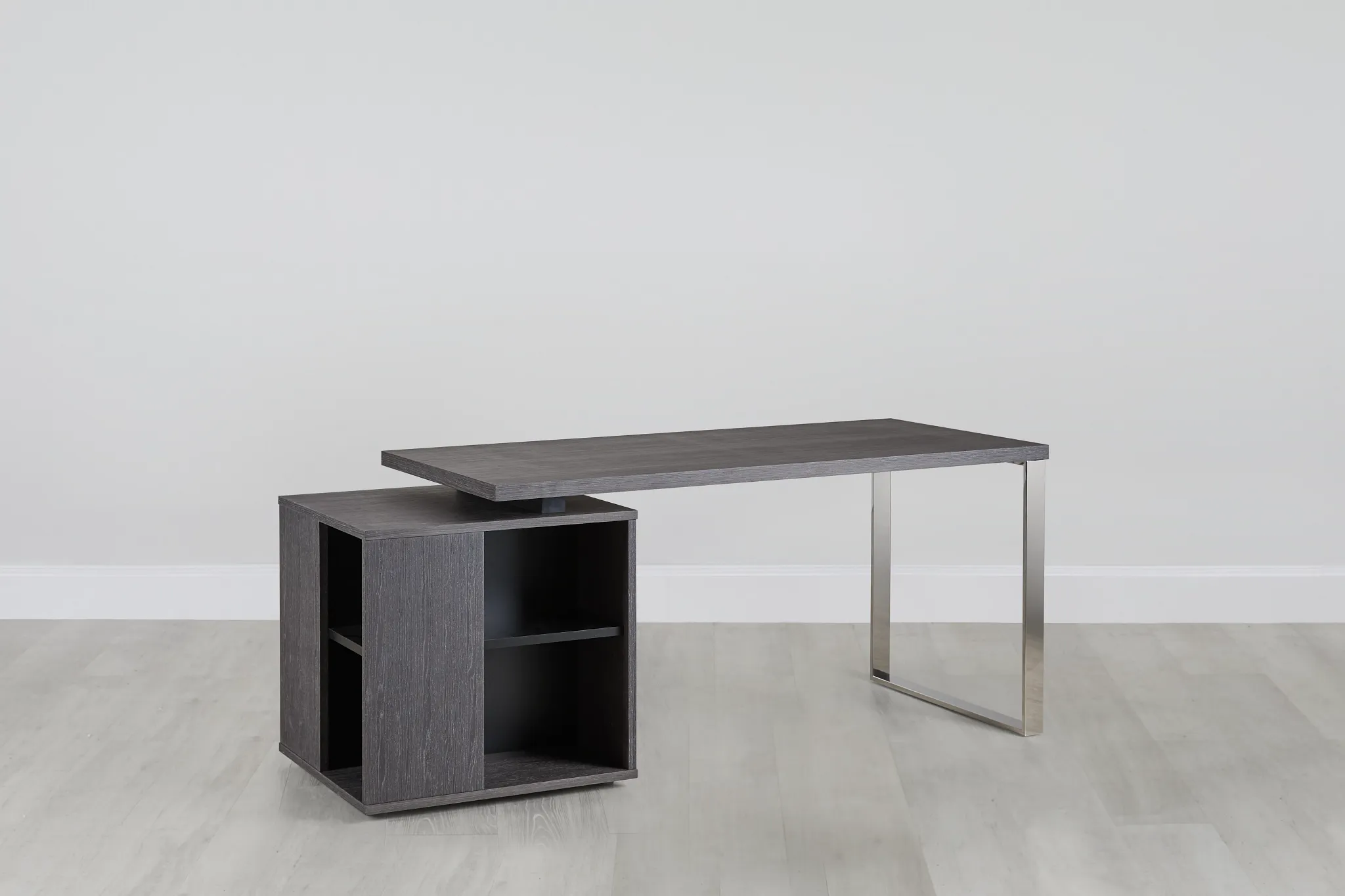 Vancouver Dark Gray Storage Desk