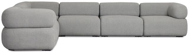 Celeste Light Gray Fabric 6-piece Modular Sectional