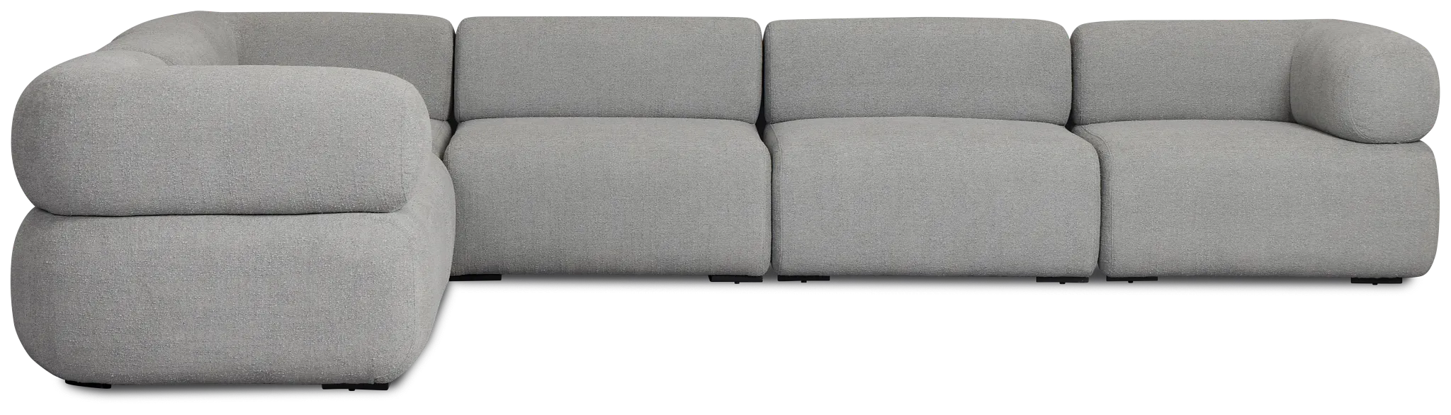 Celeste Light Gray Fabric 6-piece Modular Sectional