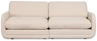 Jules Ivory Velvet 2 Piece Modular Sofa