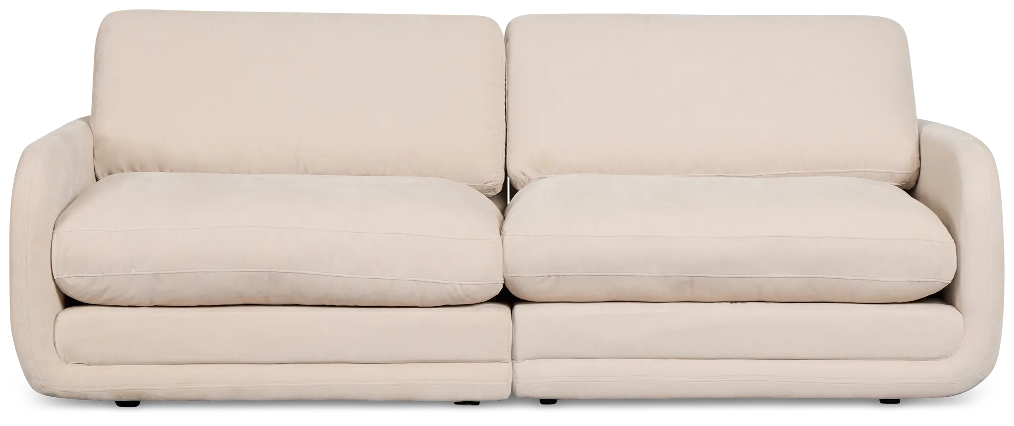 Jules Ivory Velvet 2 Piece Modular Sofa Jules Ivory Velvet 2 Piece Modular Sofa