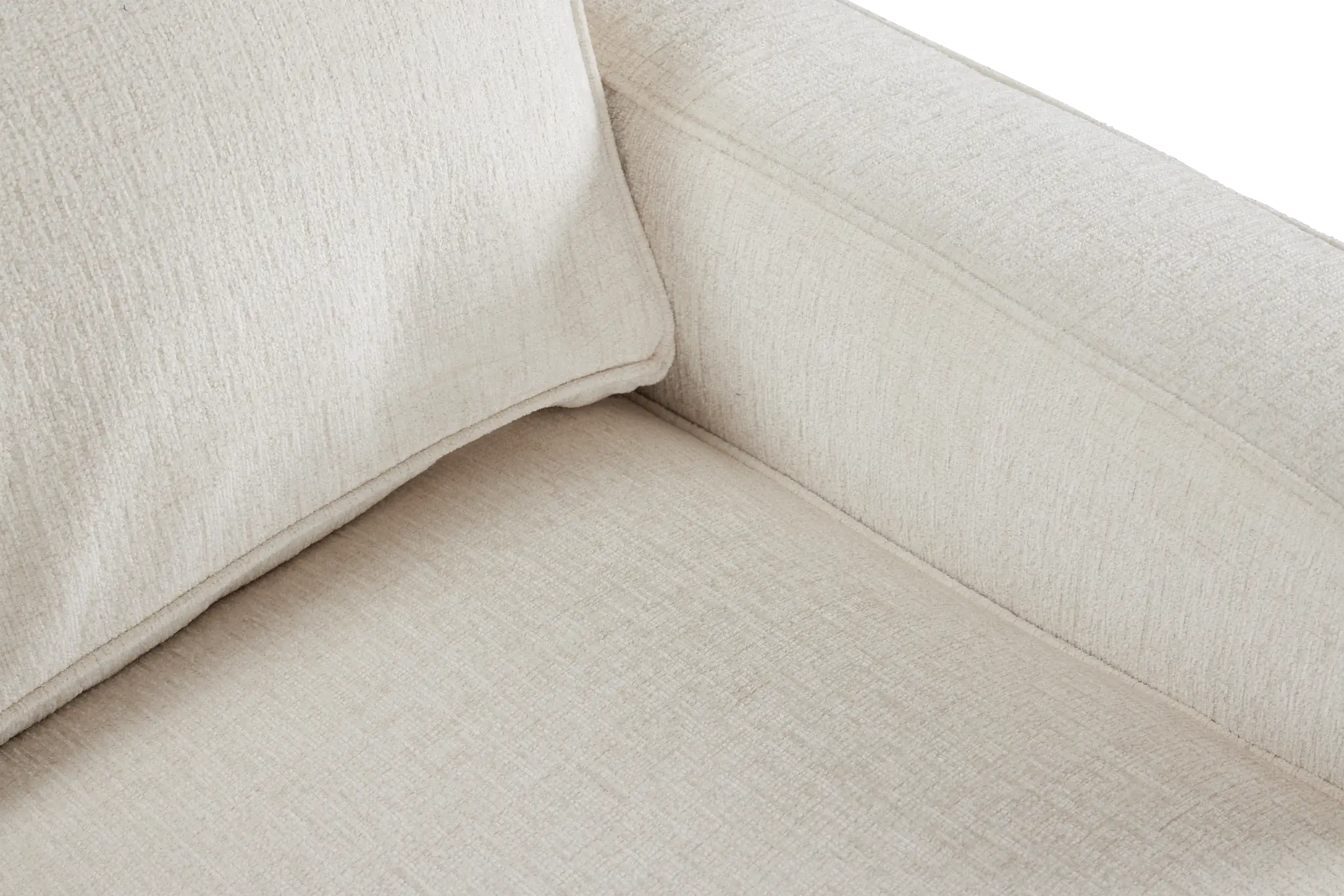 Andie White Fabric Medium Right Chaise Sectional Andie White Fabric Medium Right Chaise Sectional