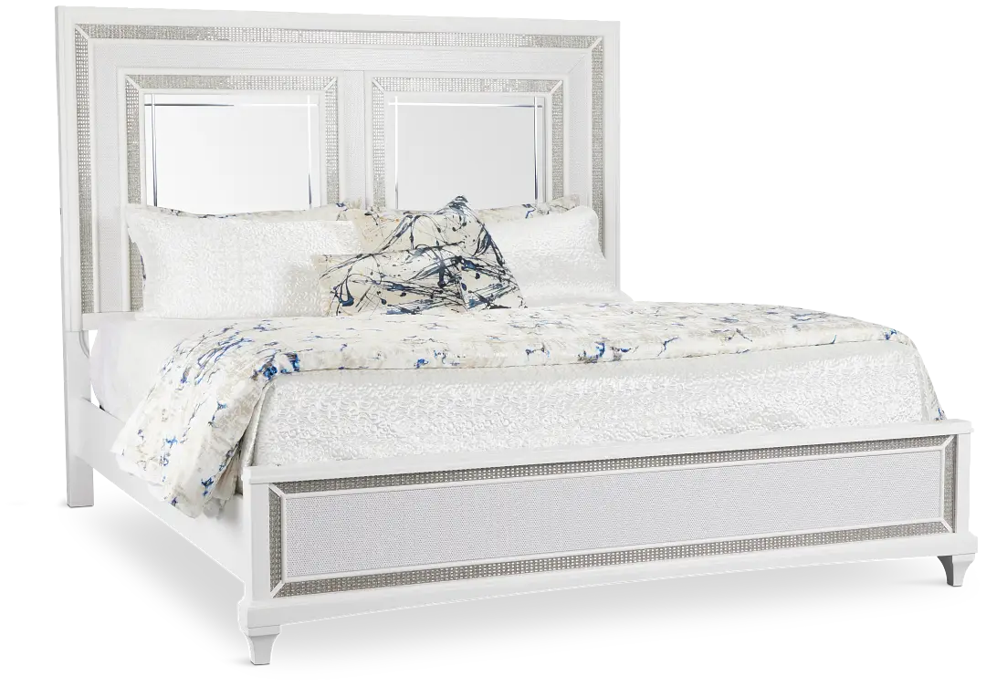 Milan White Panel Bed Milan White Panel Bed
