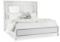 Milan White Panel Bed