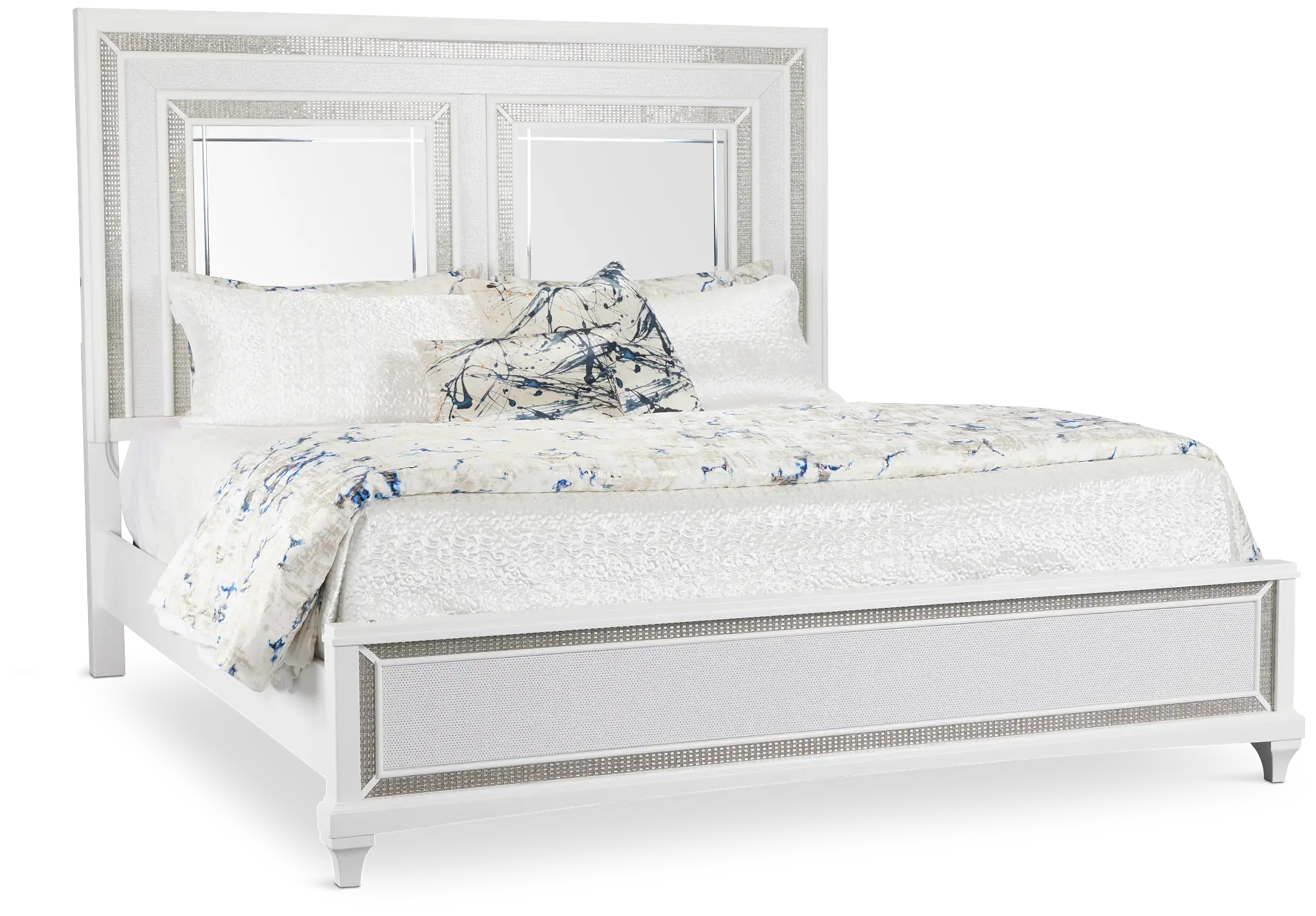 Milan White Panel Bed Milan White Panel Bed