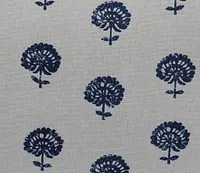 Florah Dark Blue Lumbar Accent Pillow