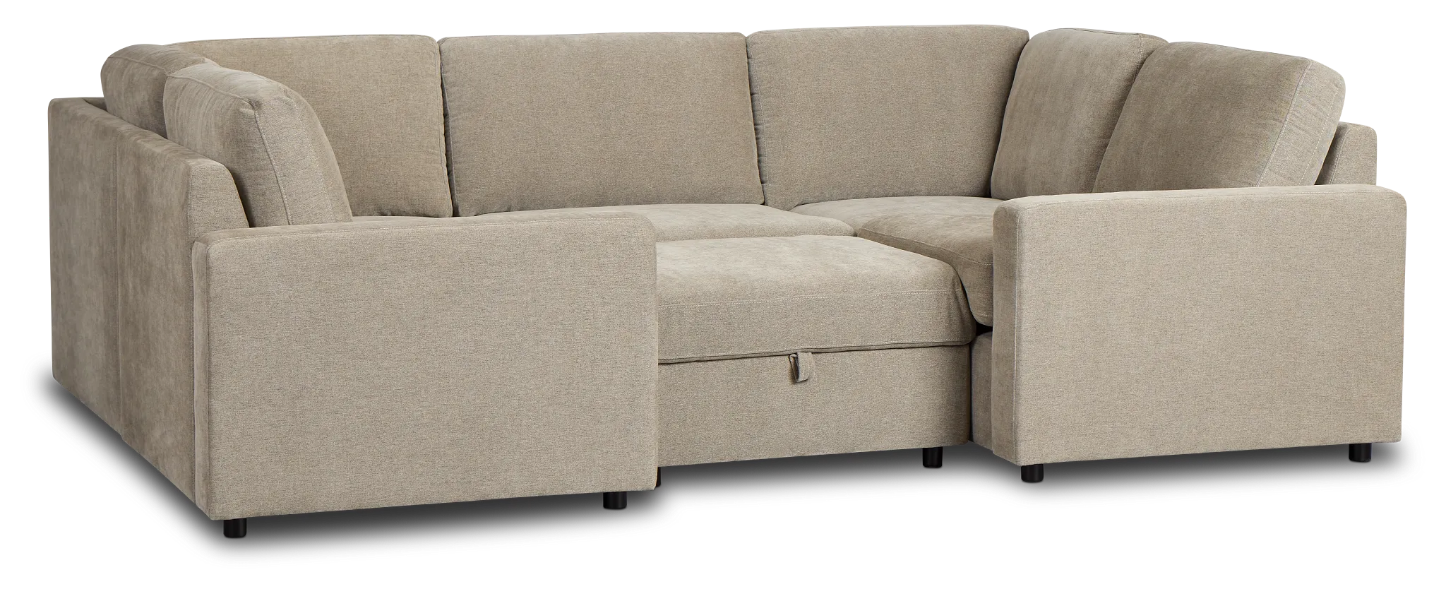 Addie Gray Fabric 6-piece Pit Storage Sectional
