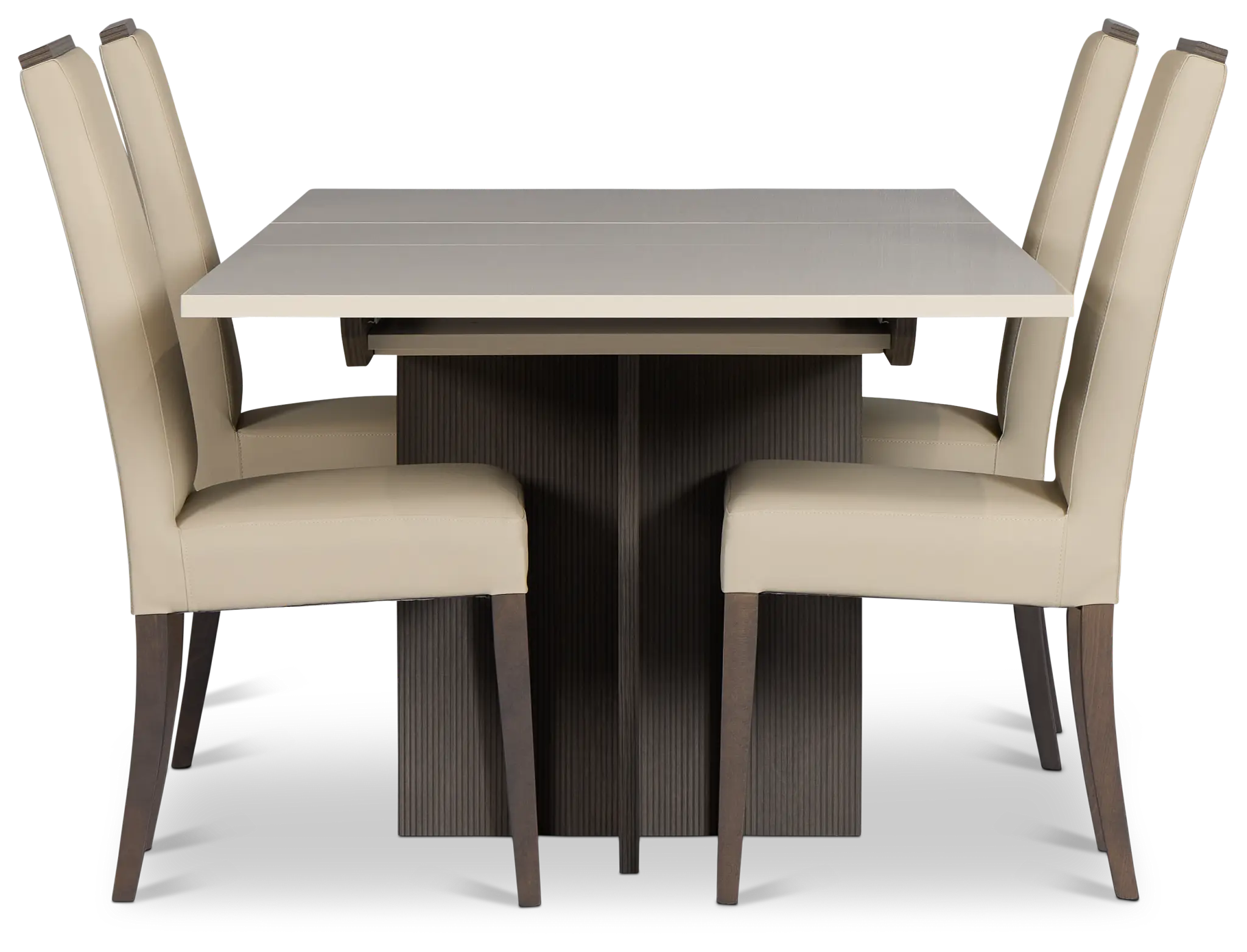 Sienna Two-tone Table & 4 Leather Chairs Sienna Two-tone Table & 4 Leather Chairs