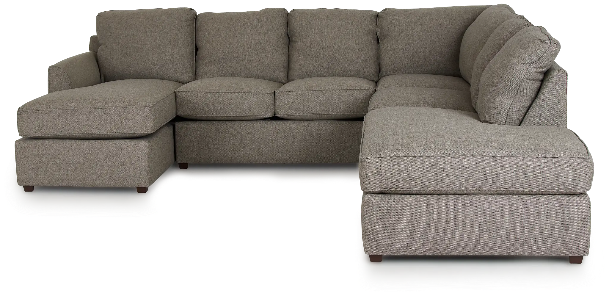 Asheville Brown Fabric Large Right Bumper Sectional Asheville Brown Fabric Large Right Bumper Sectional
