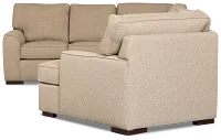 Sinclair Brown Fabric Right Cuddler Cooling Memory Foam Sectional