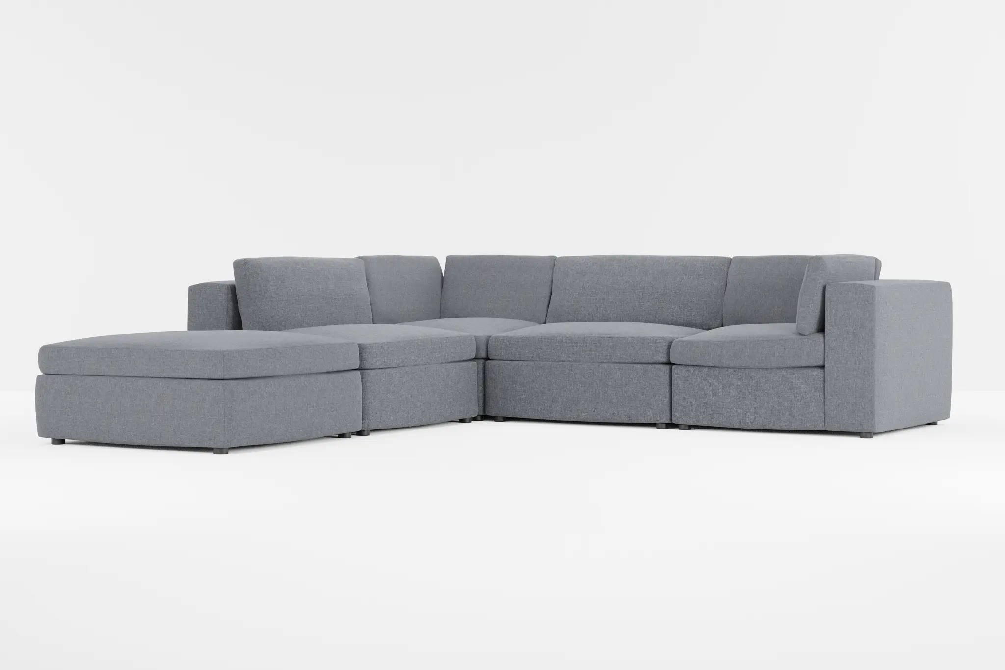Destin Elevation Gray Fabric 5pc Bumper Sectional Destin Elevation Gray Fabric 5pc Bumper Sectional