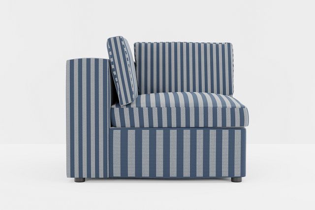 Destin Sea Lane Navy Fabric Corner Chair