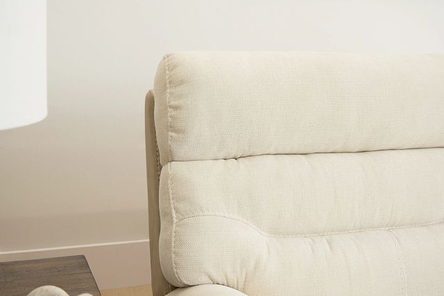 Travis Light Beige Fabric Small Two-arm Power Reclining Sectional