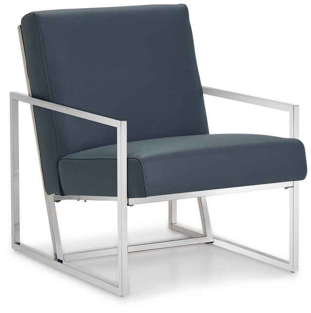 Drew Dark Blue Micro Accent Chair (1)