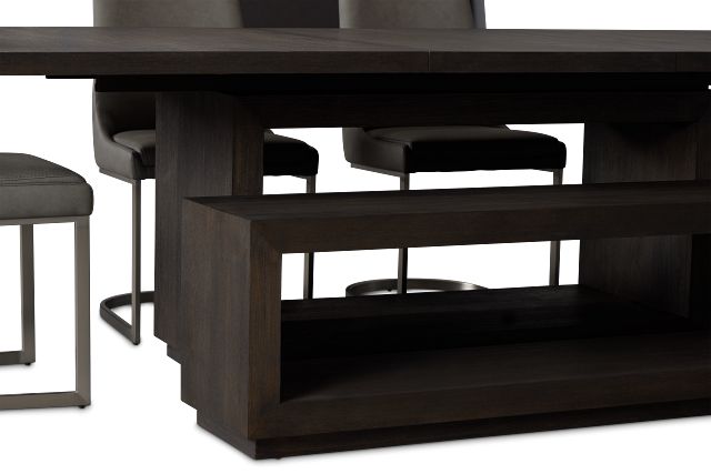 Madden Dark Tone Table, 4 Chairs & Bench