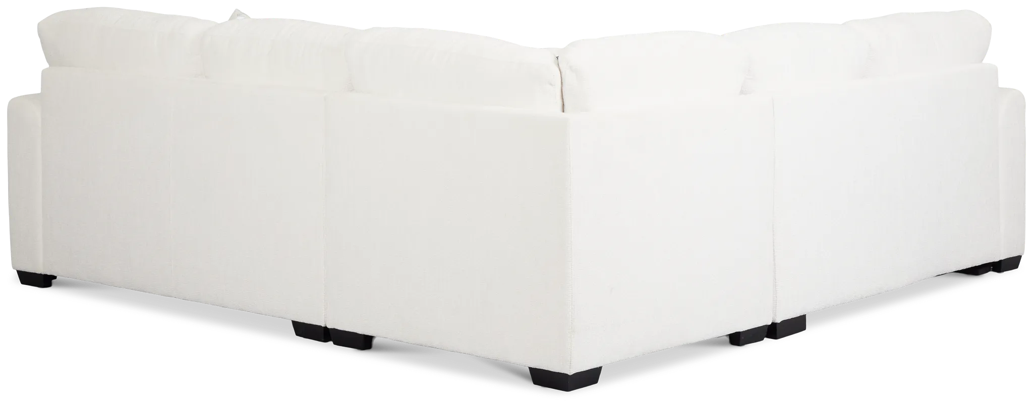 Everly White Fabric Small 2-arm Left Sleeper Storage Sectional