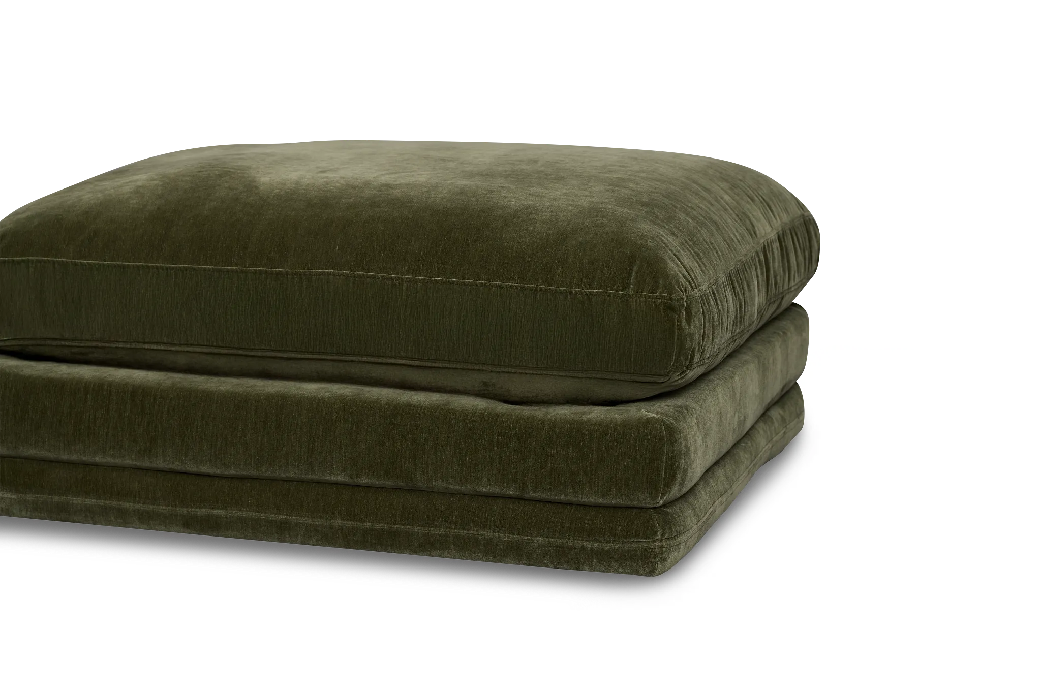Jules Green Velvet Ottoman