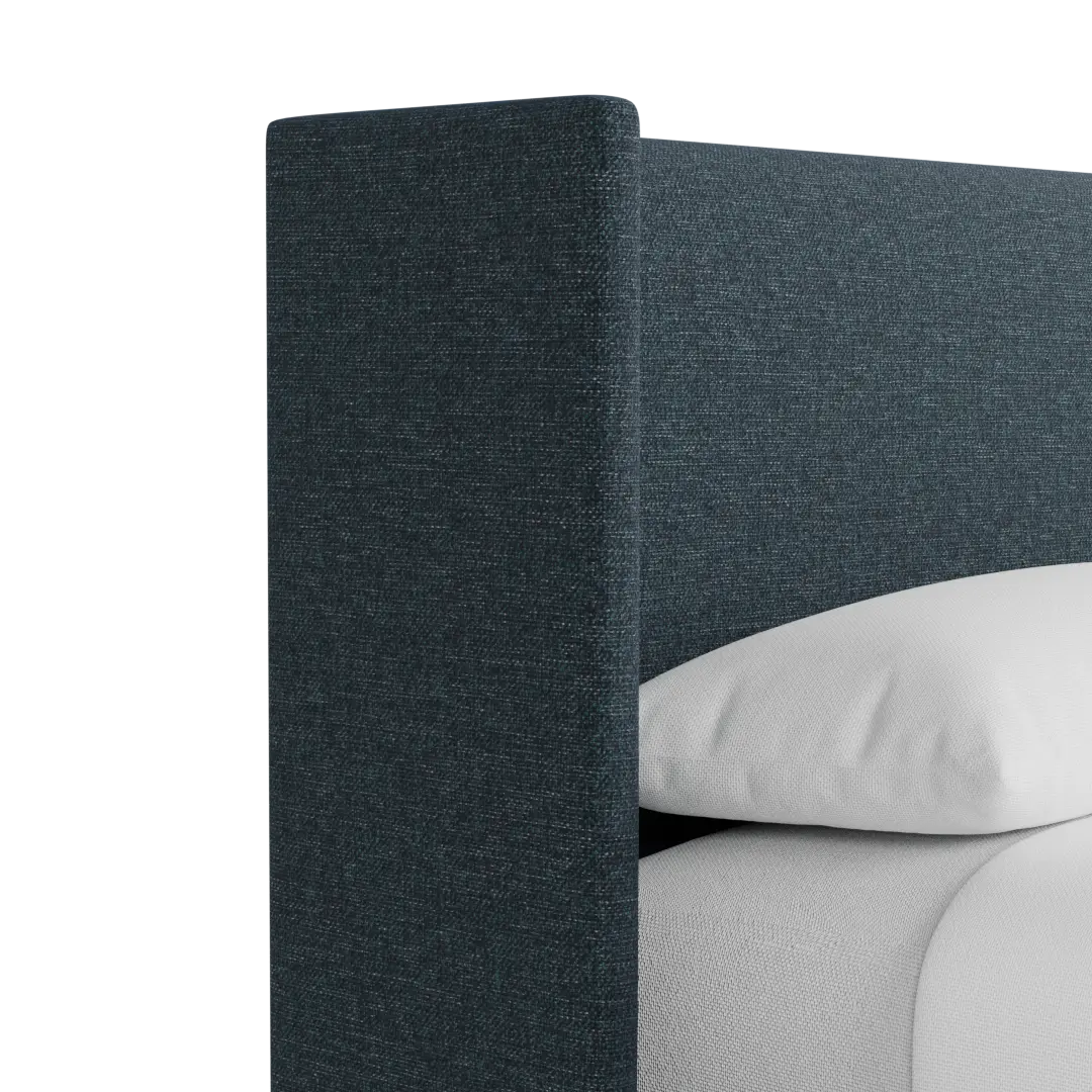 Captiva Elavation Dark Blue 48" Upholstered Shelter Bed Captiva Elavation Dark Blue 48" Upholstered Shelter Bed