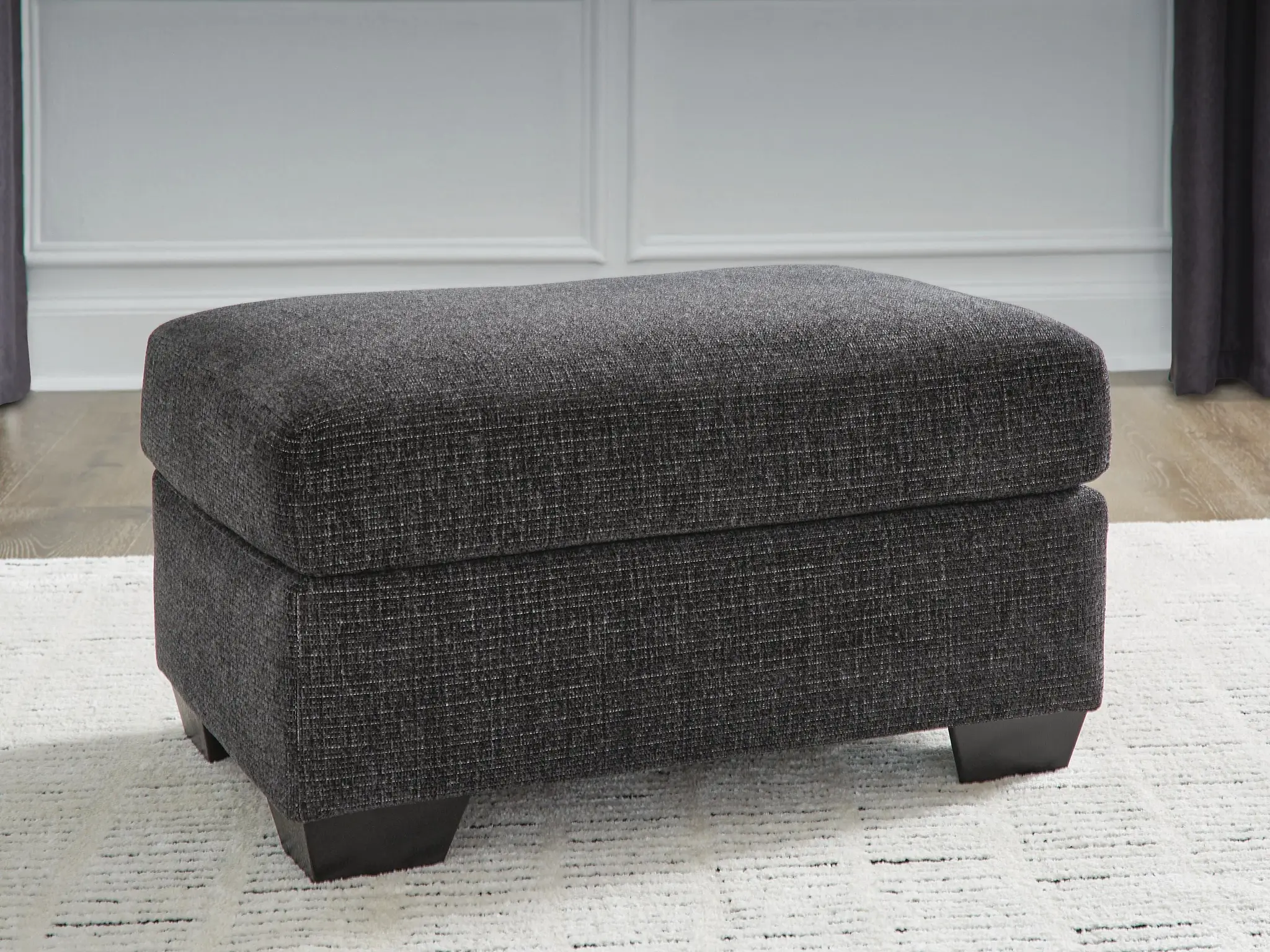 Loreo Dark Gray Micro Ottoman Loreo Dark Gray Micro Ottoman