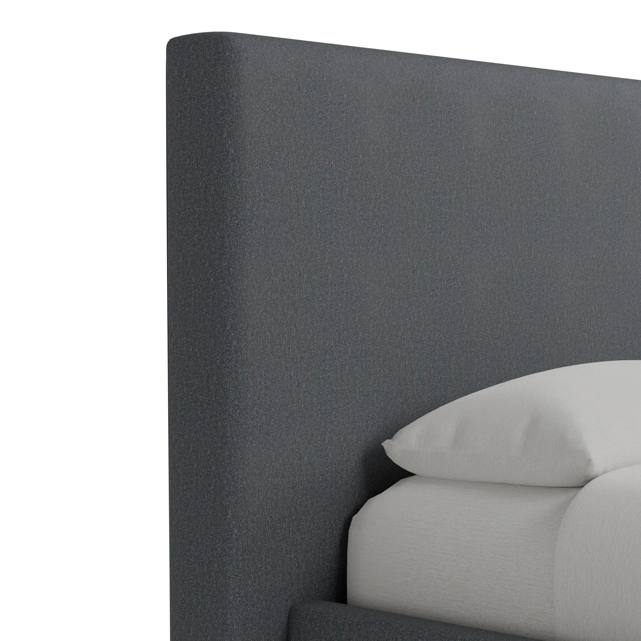 Grayton Delray Dark Gray 54" Upholstered Platform Bed