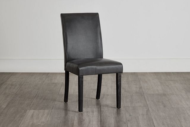 Dublin Dark Gray Polyuretha Upholstered Side Chair