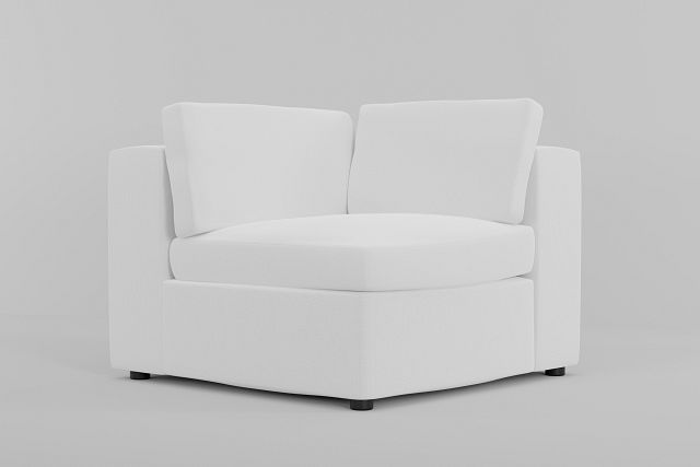 Destin Delray White Fabric Corner Chair