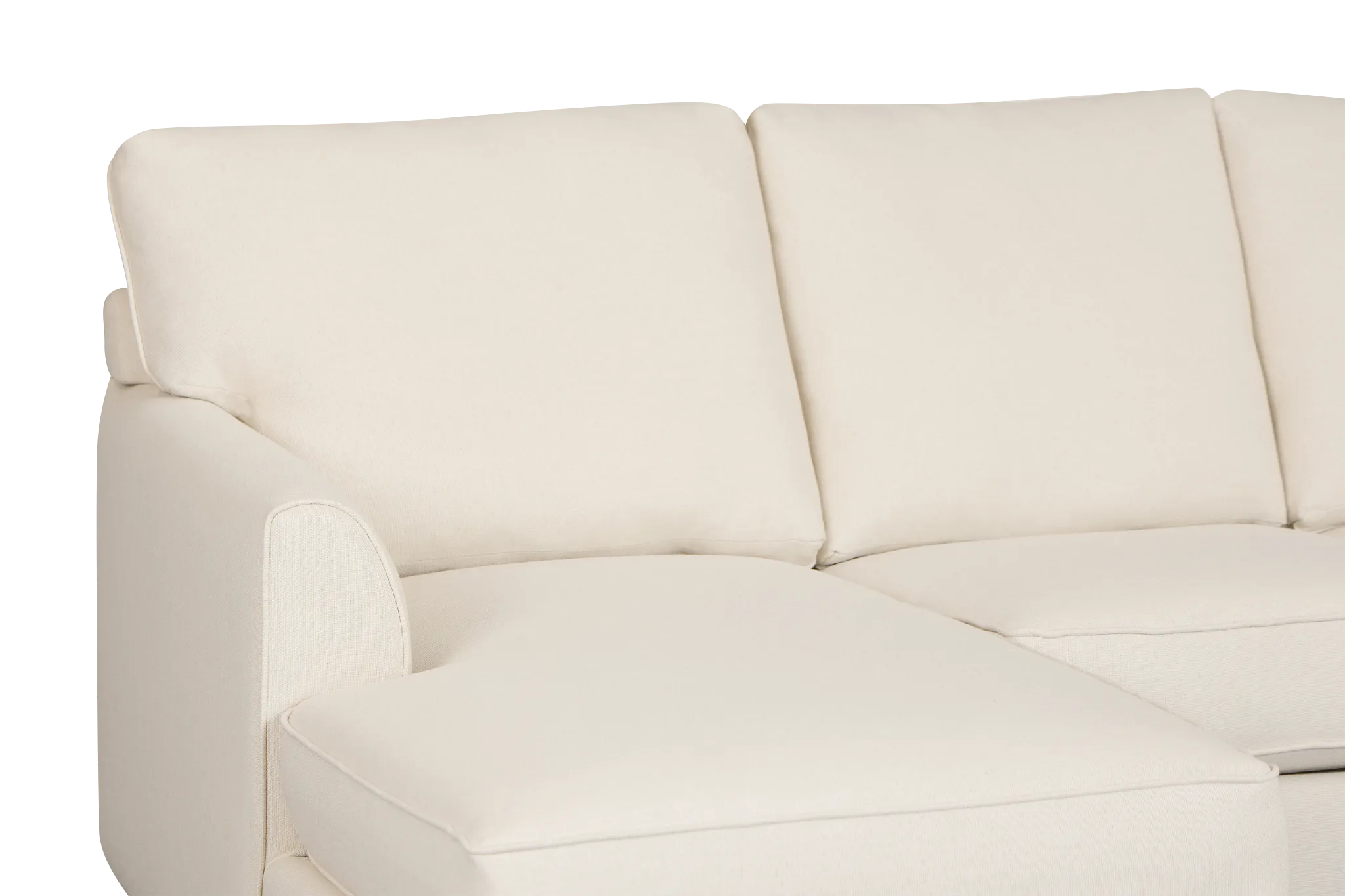 Tate Light Beige Fabric Left Chaise Sectional