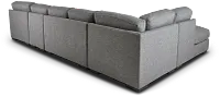 Veronica Dark Gray Down Large Left Bumper Sectional