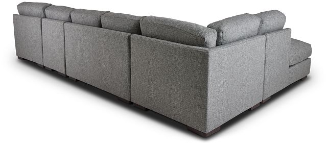 Veronica Dark Gray Down Large Left Bumper Sectional