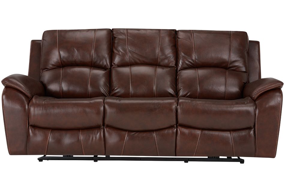 Memphis Medium Brown Lthr Vinyl Power Reclining Sofa