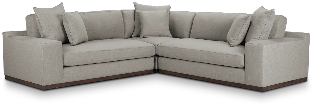 Mckenzie Light Gray Fabric Small Two-arm Sectional Mckenzie Light Gray Fabric Small Two-arm Sectional