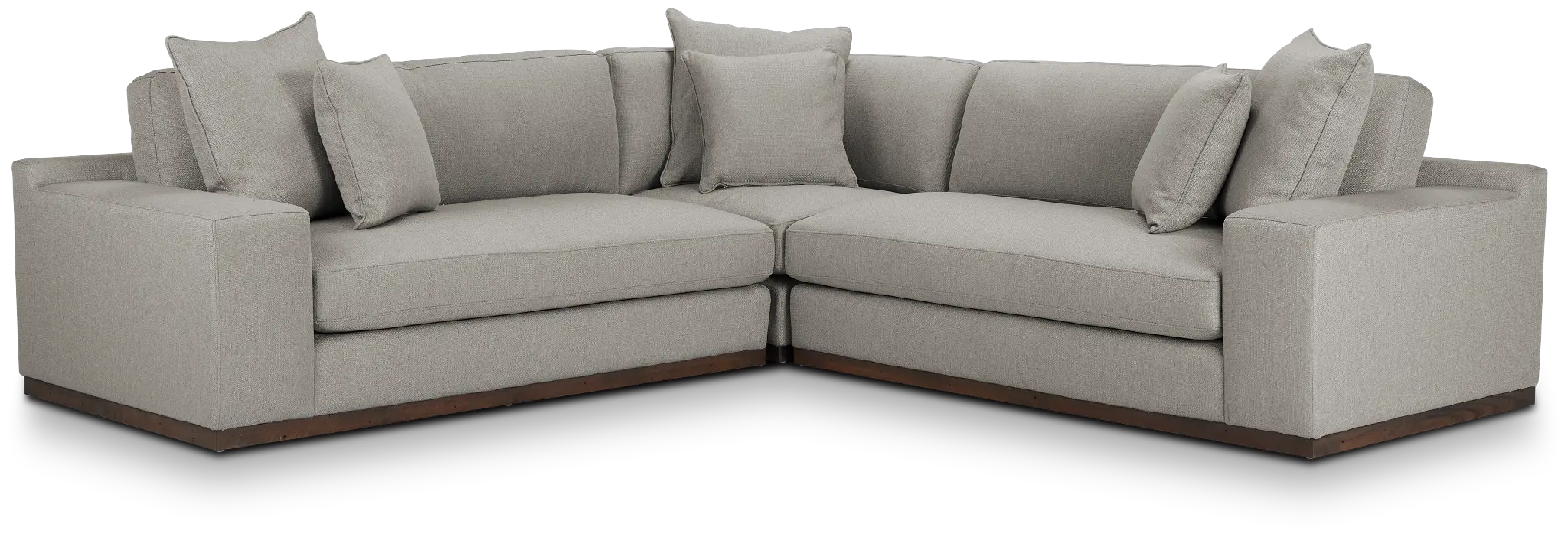 Mckenzie Light Gray Fabric Small Two-arm Sectional Mckenzie Light Gray Fabric Small Two-arm Sectional
