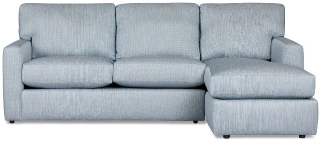 Rhodes Light Blue Fabric Right Chaise Sectional