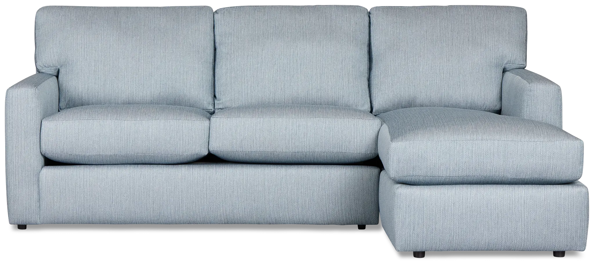 Rhodes Light Blue Fabric Right Chaise Sectional Rhodes Light Blue Fabric Right Chaise Sectional