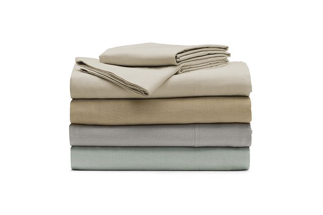 Linen Blend Gray Sheet Set (3)