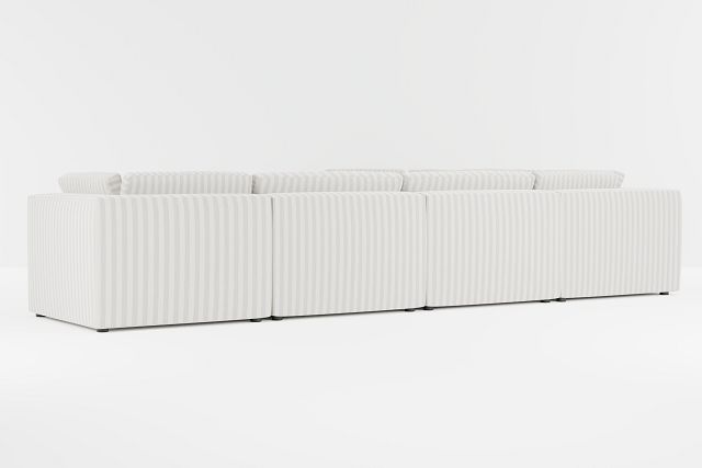 Destin Sea Lane Light Gray Fabric 6-piece Modular Sectional