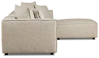 Tatum Beige Fabric 4-piece Bumper Sectional