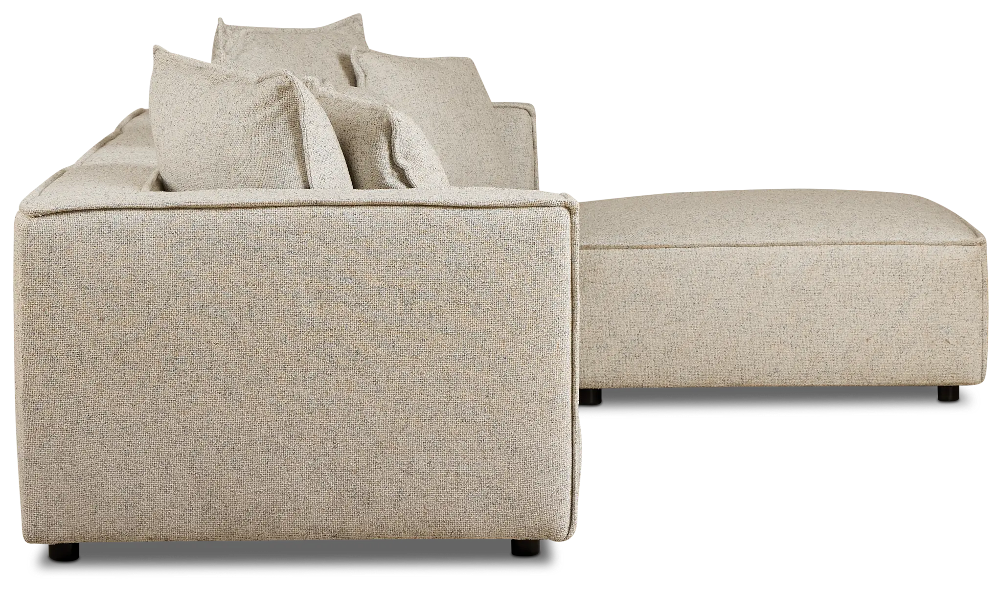 Tatum Beige Fabric 4-piece Bumper Sectional Tatum Beige Fabric 4-piece Bumper Sectional