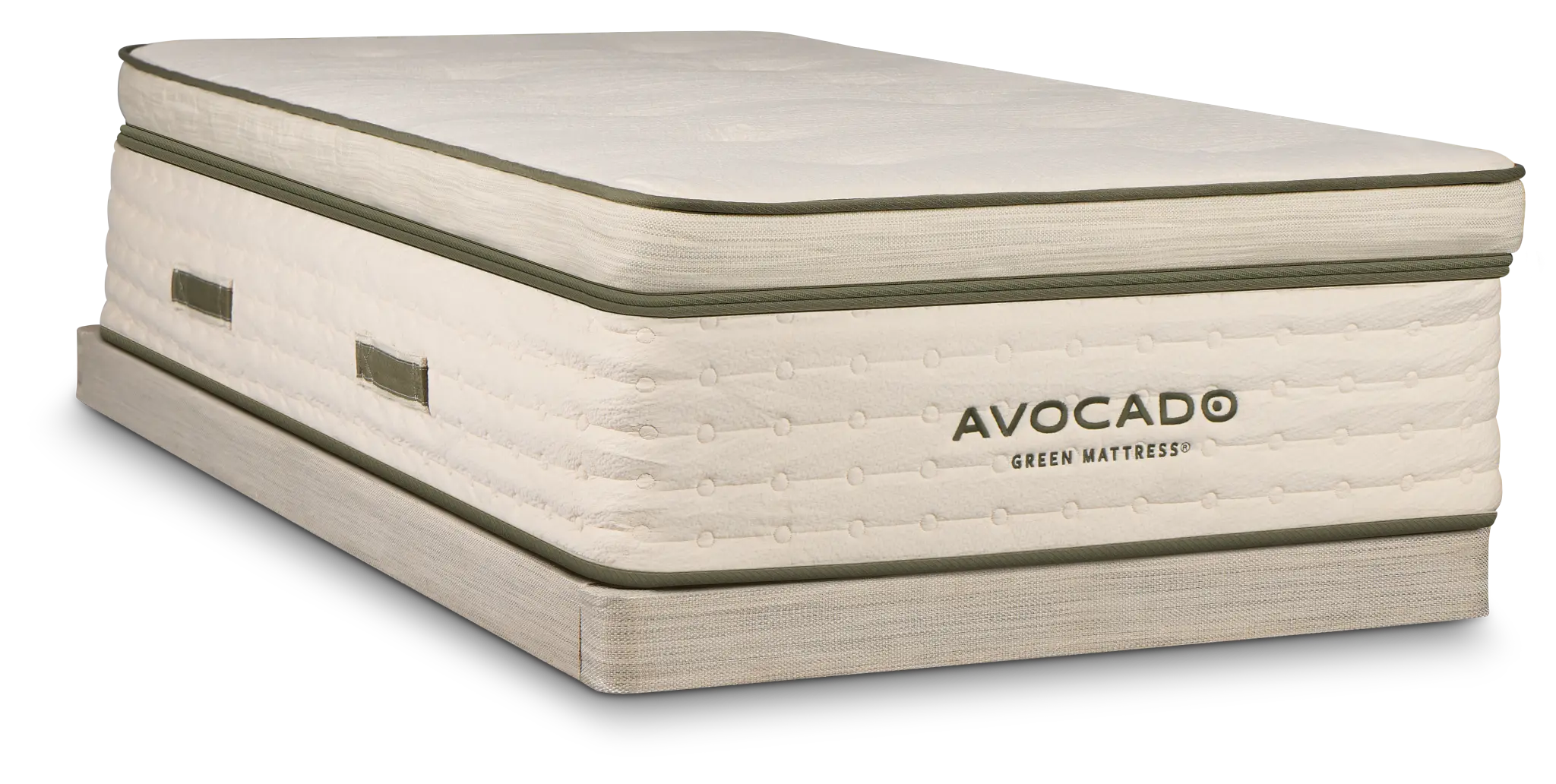 Avocado Green Plush Low-profile Mattress Set Avocado Green Plush Low-profile Mattress Set