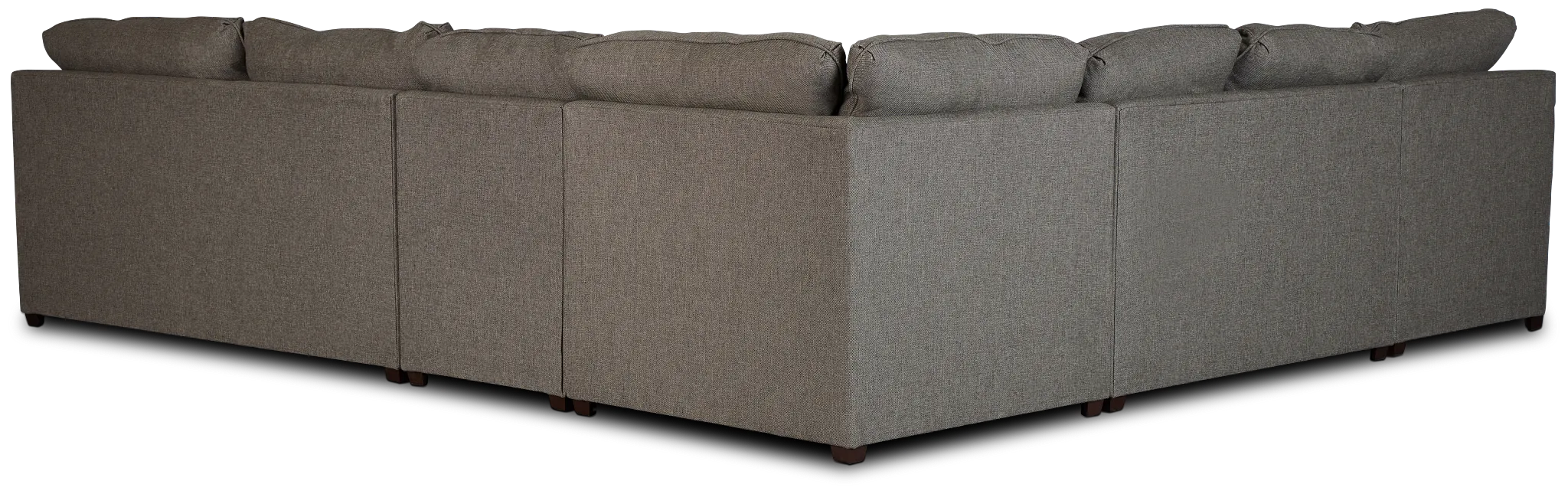 Asheville Brown Fabric Left Chaise Innerspring Sleeper Sectional