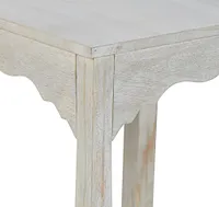 Stacey White Square End Table