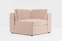 Destin Joya Light Pink Velvet Corner Chair