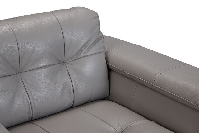 Rowan Gray Leather Chair