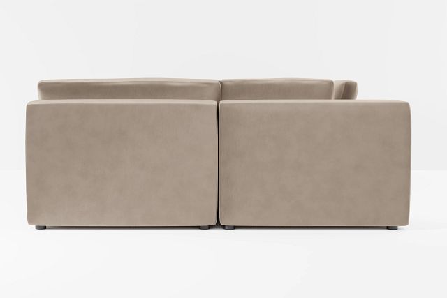 Destin Joya Beige Velvet 8-piece Pit Sectional