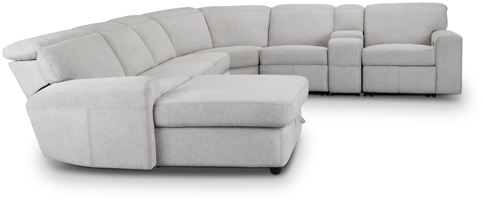 Callum Light Gray Storage Medium Left Triple Power Chaise Sleepr Sectional Callum Light Gray Storage Medium Left Triple Power Chaise Sleepr Sectional