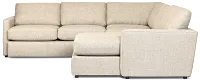 Maxwell Dark Gray Fabric Medium Right Chaise Sectional